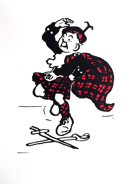 John Patrick Reynolds_Comic Art_Oor Wullie in Tartan Dances-min