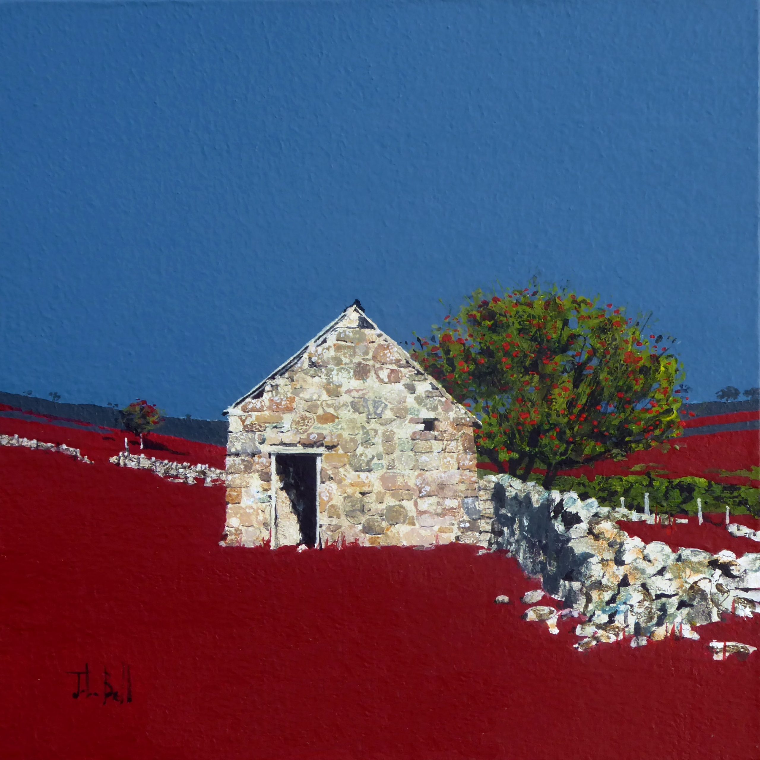 Wee Barn, West Helmsdale (size 6 x 6 inches)-min