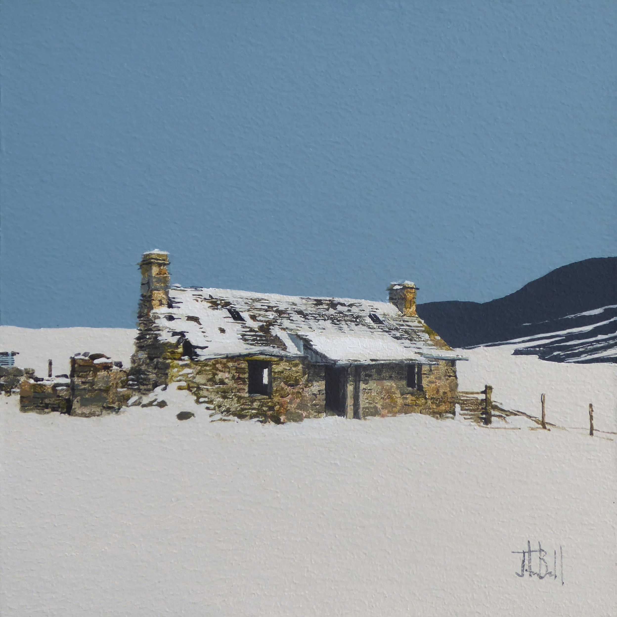 Wee Winter Ruin, Glen Fender (size 6 x 6 inches)-min