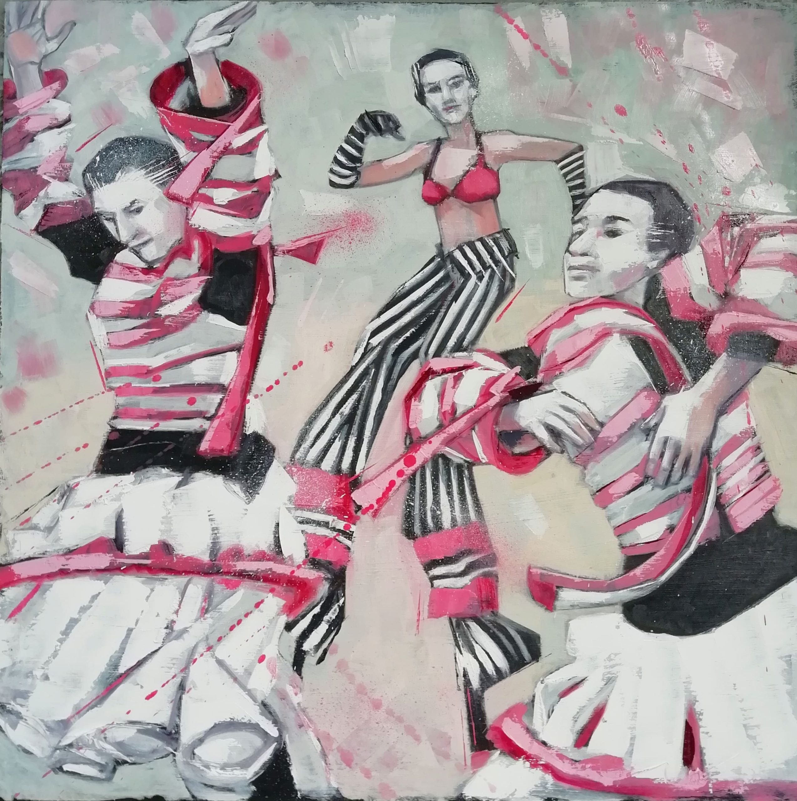 Circus Dancers 50 x 50cm-min